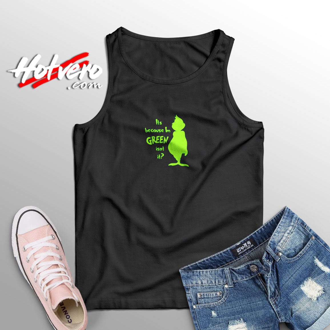 Grinchy Green Aesthetic Sleeveless Shirt