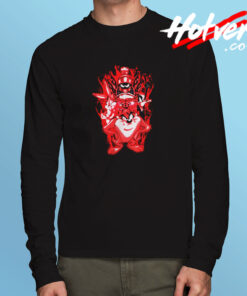 Halloween Looney Tunes Red Flame Long Sleeve T shirt