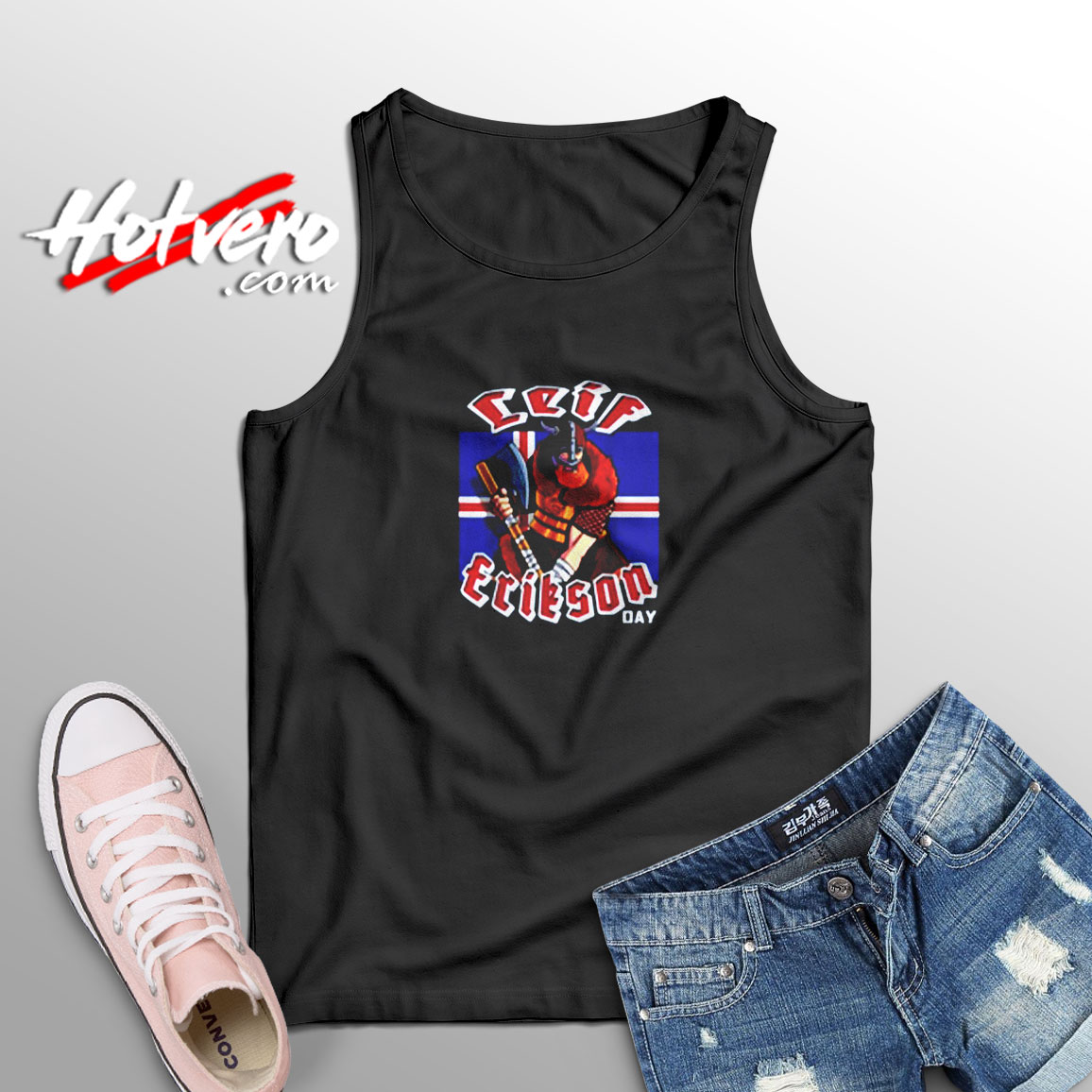Happy Leif Erikson Day Iceland Norse Viking Aesthetic Sleeveless Shirt