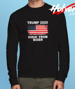 Hidin From Biden Trump 2020 Long Sleeve T shirt