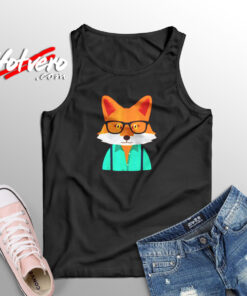 Hipster Fox Aesthetic Sleeveless Shirt