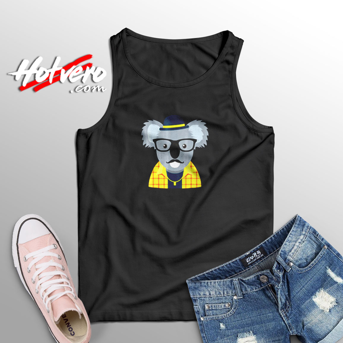 Hipster Koala Bear Aesthetic Sleeveless Shirt