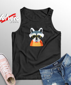 Hipster Raccoon Aesthetic Sleeveless Shirt