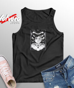 Horned Devil Girl Satanic Aesthetic Sleeveless Shirt