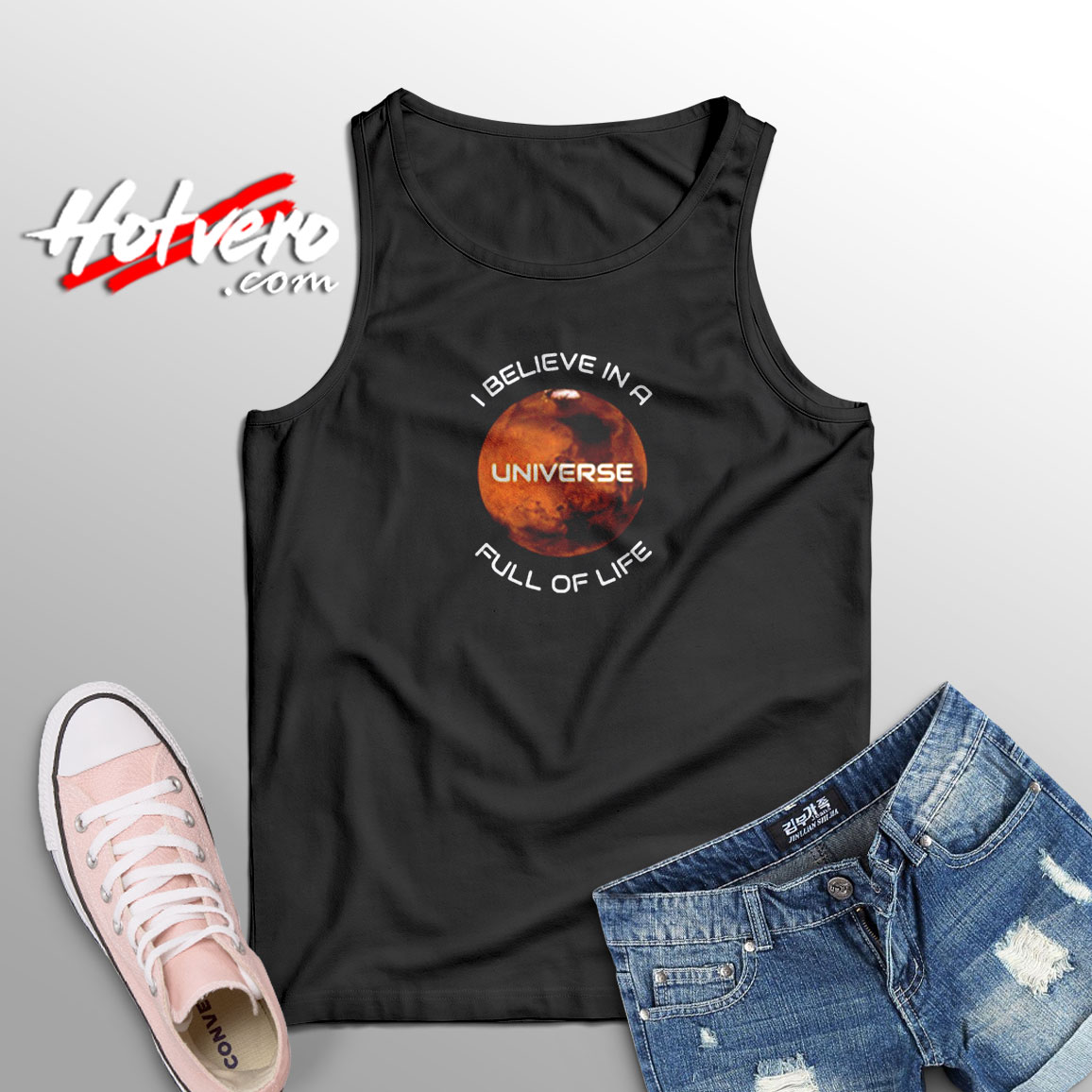 I Believe In A Universe Full Of Life Aesthetic Sleeveless Shirt
