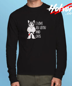 I Love Jiu Jitsu And Cats Long Sleeve T shirt