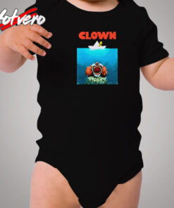 Jaws Poster Parody Stephen King Pennywise Clown Cozy Baby Onesies