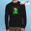 Jurassic Christmas Green Dino Long Sleeve T shirt