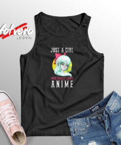 Just A Girl Who Really Loves Anime Aesthetic Sleeveless Shirt