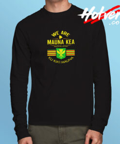 Kanaka Maoli Flag We Are Mauna Kea Indigenous Birthday Long Sleeve T shirt