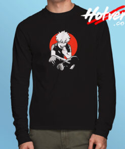 Katsuki Bakugo Eating Fries Long Sleeve T shirt