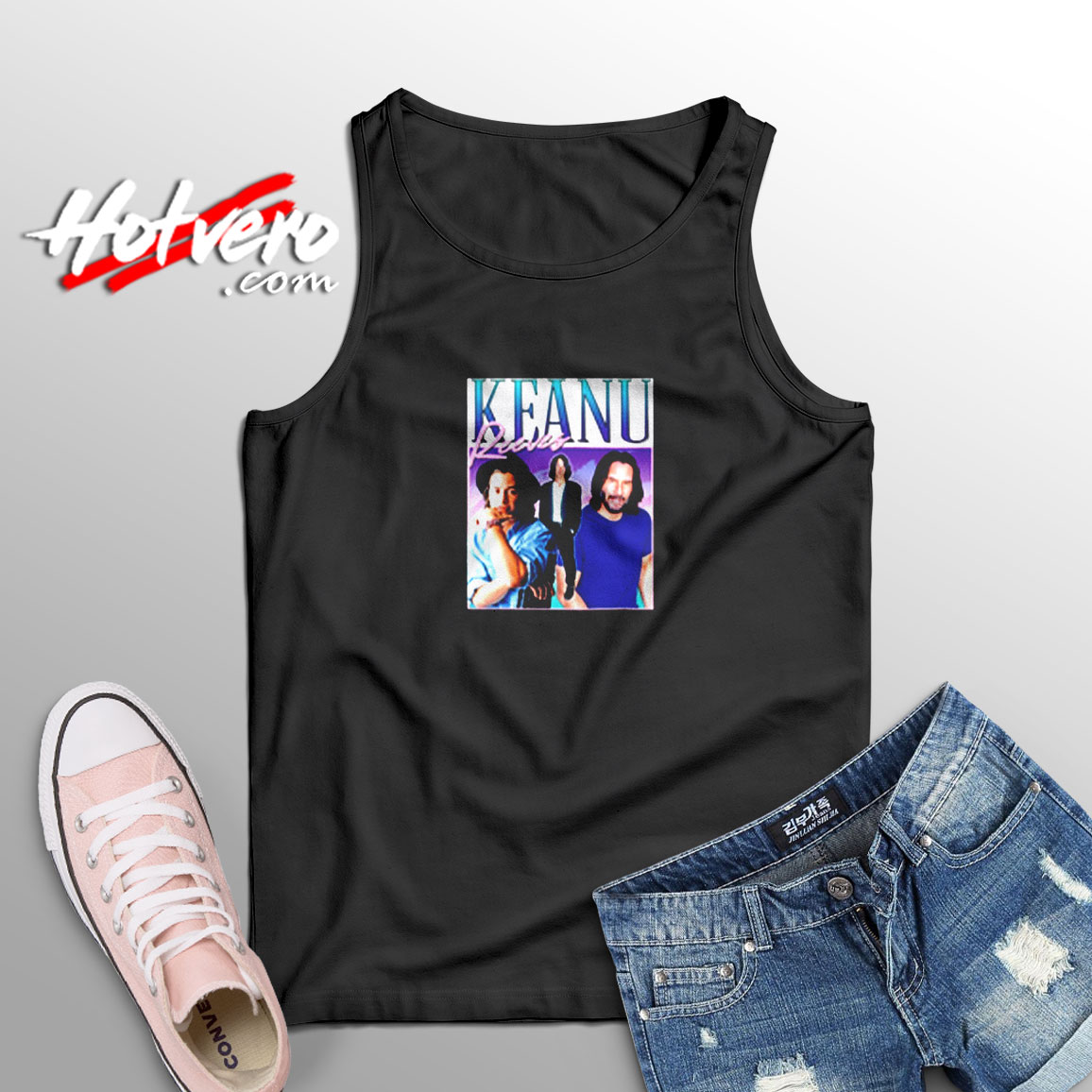 Keanu Reeves Homage Pop Culture Aesthetic Sleeveless Shirt