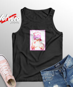 Lewd Japanese Devil Girl Aesthetic Sleeveless Shirt