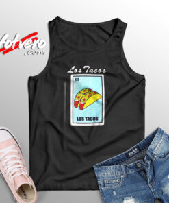Los Tacos Loteria Mexican Bingo Aesthetic Sleeveless Shirt