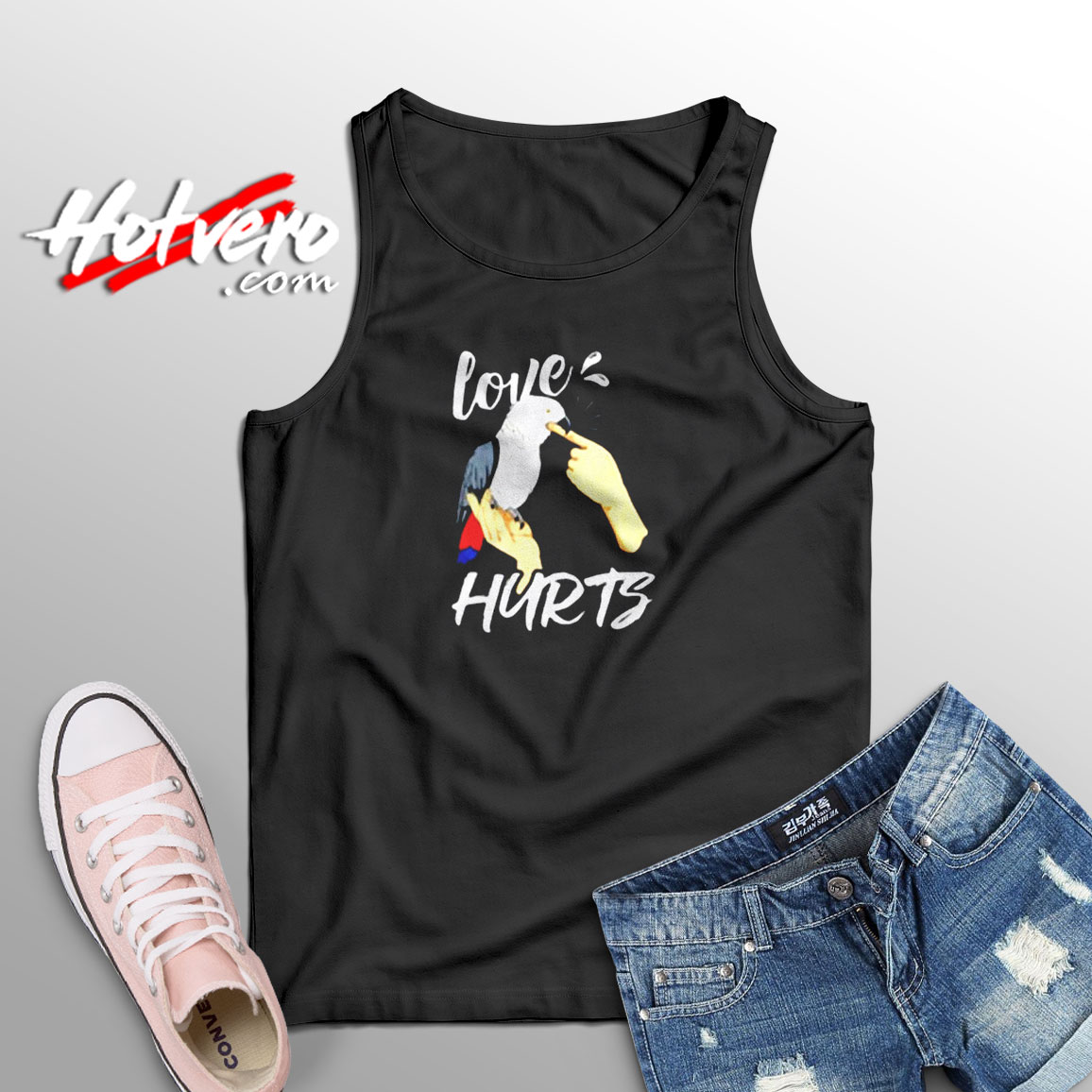 Love Hurts Parrot Aesthetic Sleeveless Shirt