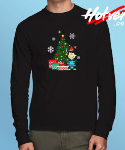 Lucy Van Pelt Around The Christmas Tree Long Sleeve T shirt