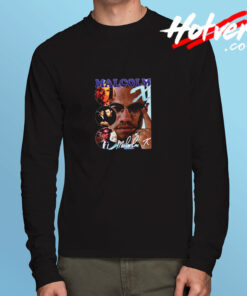 Malcolm X Bootleg Rap Long Sleeve T shirt