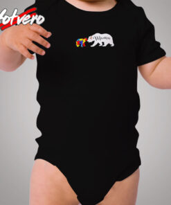 Mama Bear Autism Awareness Cozy Baby Onesies