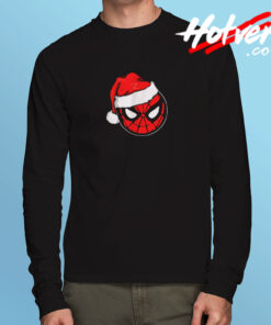 Marvel Christmas Spider Man Santa Hat Long Sleeve T shirt