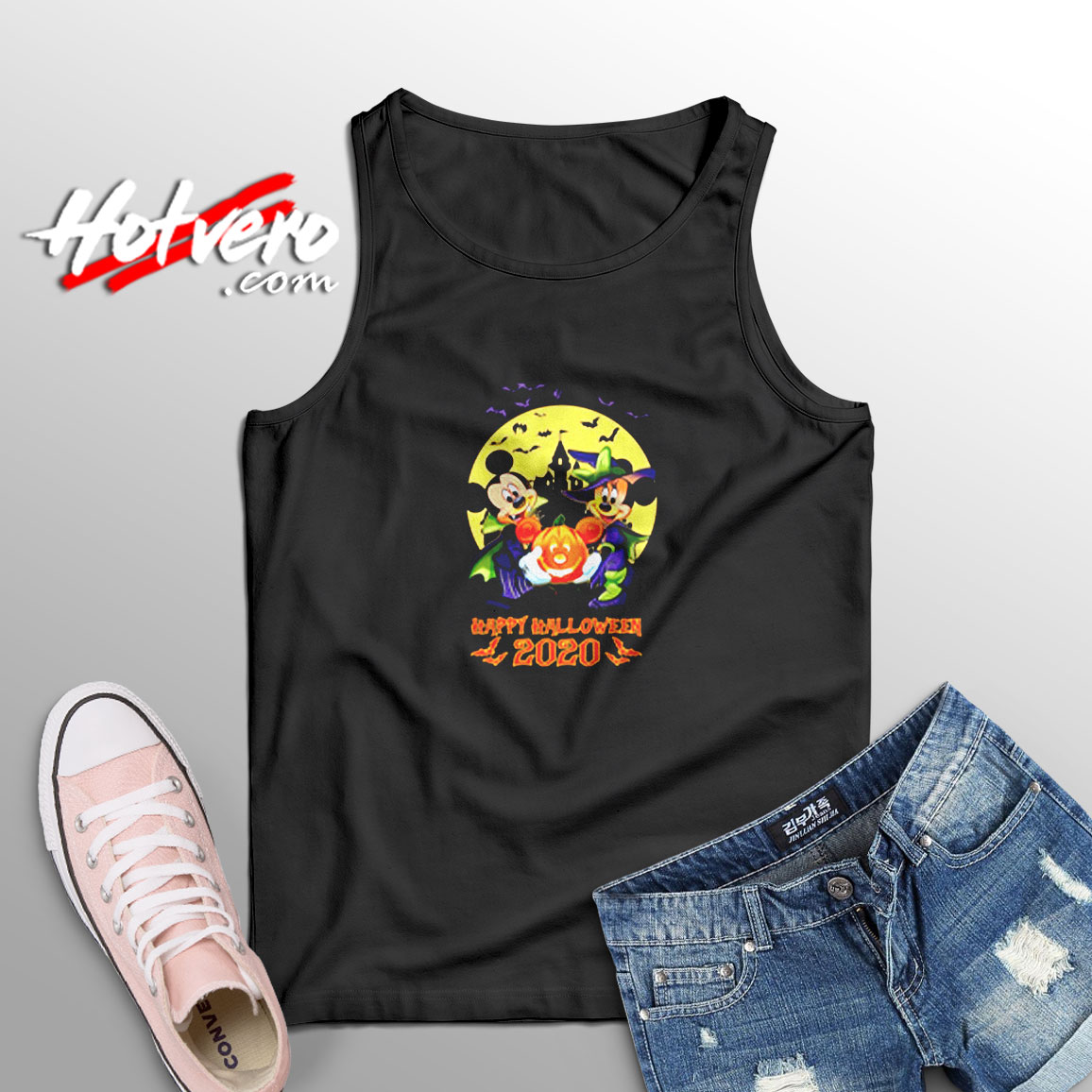 Mickey And Minnie Happy Halloween 2020 Aesthetic Sleeveless Shirt