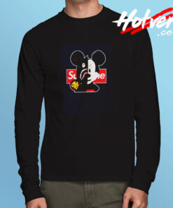Mickey Mouse Disney Cartoon Camuflage Long Sleeve T shirt