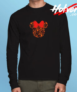 Minnie Mouse Halloween Silhouette Icon Long Sleeve T shirt