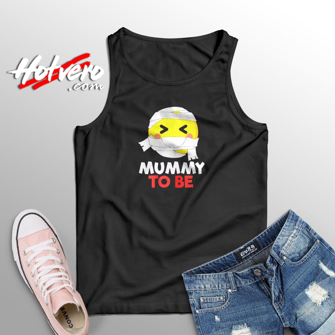 Mummy Emoji Pregnancy Aesthetic Sleeveless Shirt