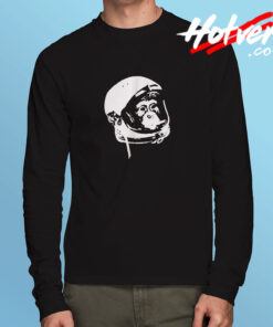 Nasa Monkey Smoking Astronaut Space Long Sleeve T shirt