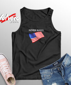 Never Kneel American Flag Aesthetic Sleeveless Shirt