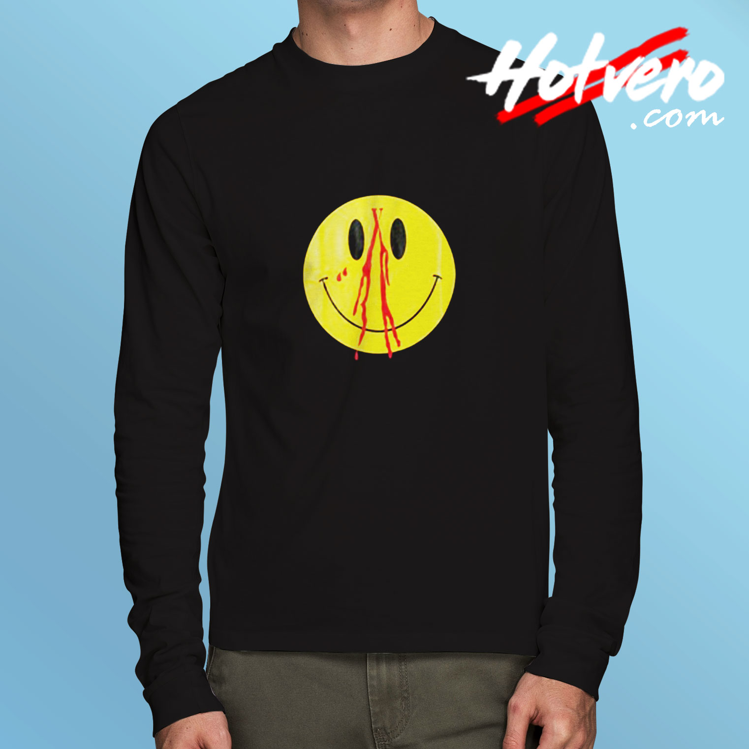 New Vlone Friends Smiley Face Long Sleeve T shirt