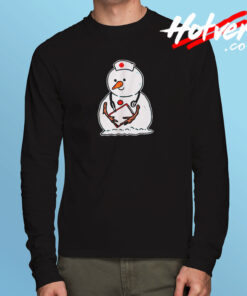 Nurse Snowman Long Sleeve T shirt
