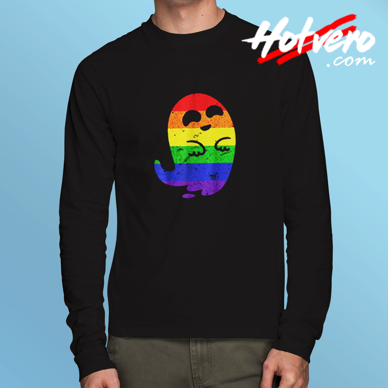 Official Ghost Halloween Gay Funny Scary Long Sleeve T shirt