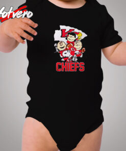Official Kansas City Chiefs Peanuts Cozy Baby Onesies
