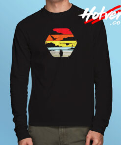 Owl Retro Style Long Sleeve T shirt