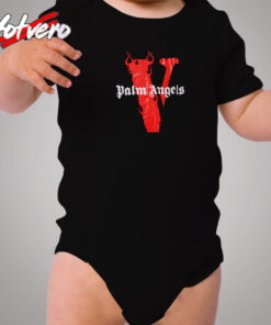 Palm Angels X Vlone Tee Flames Cozy Baby Onesies