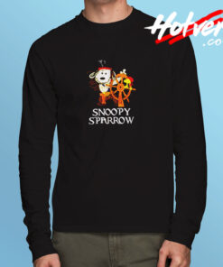 Pirates Of The Caribbean Captain Snoopy Sparrow Long Sleeve T shirt