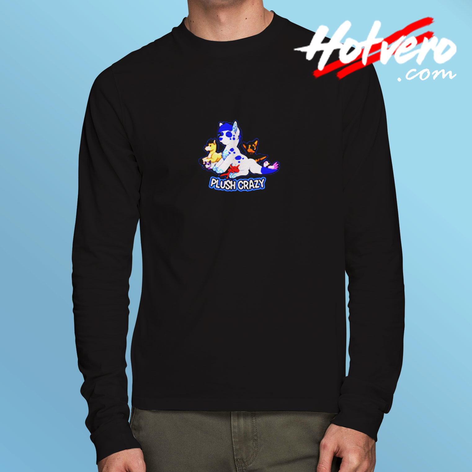 Plush Crazy Rainbow Funny Cartoon Long Sleeve T shirt