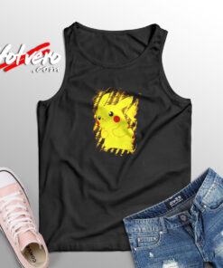 Pokemon Pikachu Brushy Graphic Aesthetic Sleeveless Shirt