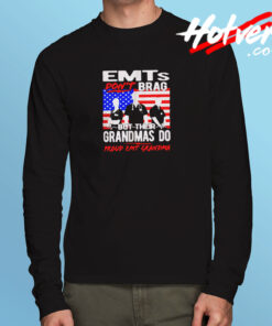 Proud Emt Grandma Long Sleeve T shirt