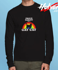 Proud Parent Of A Gay Cat Long Sleeve T shirt
