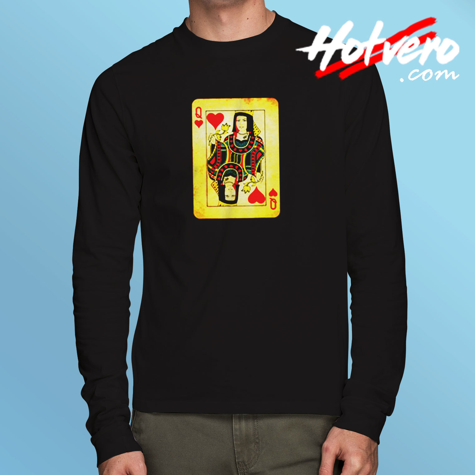 Queen Of Hearts Costume Halloween Deck Of Cards Long Sleeve T shirt