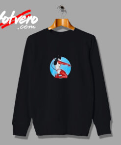 Rare Bettie Page Topless Devil Pinup Urban Sweatshirt
