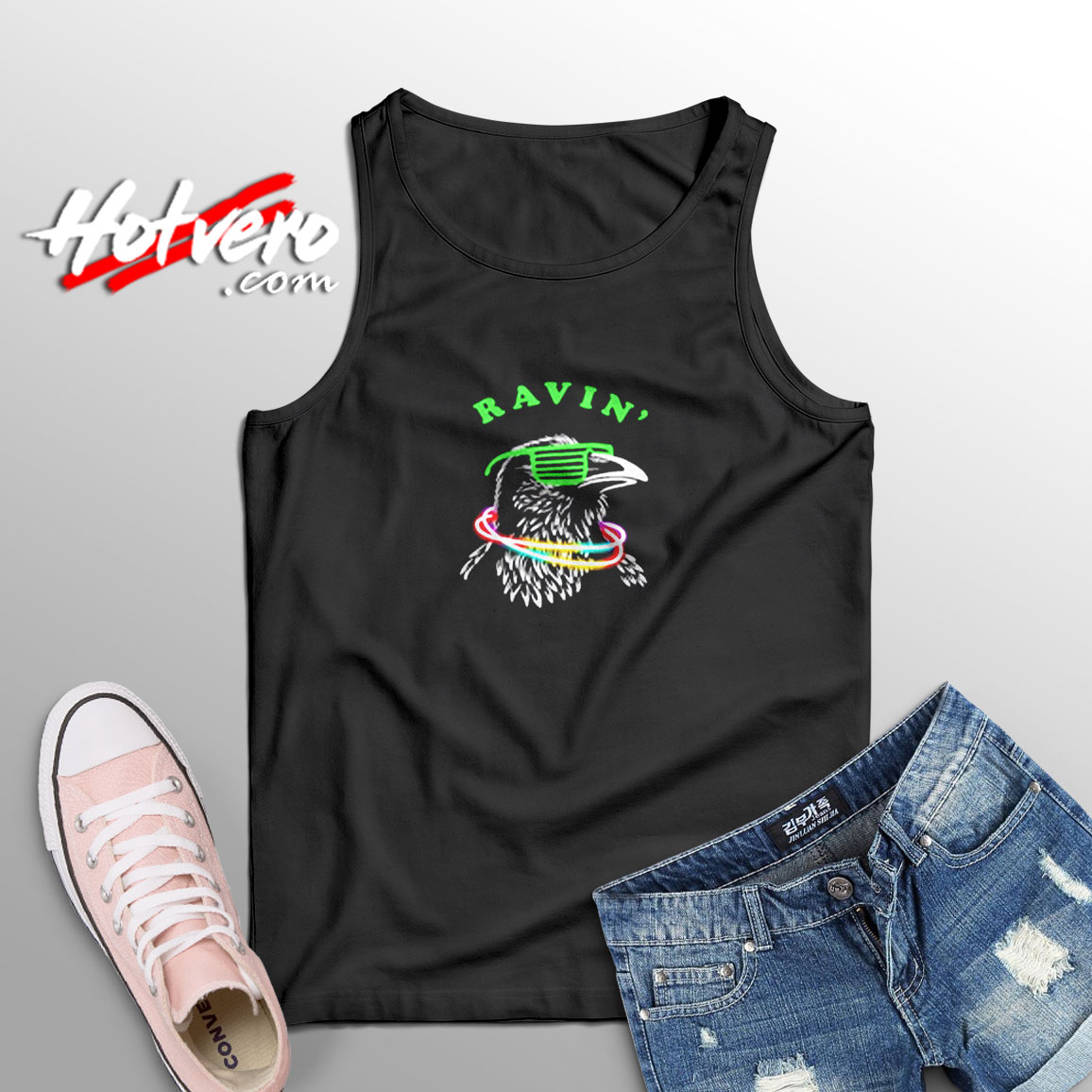 Rave Party Neon Bird Funny Aesthetic Sleeveless Shirt