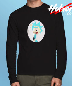 Rick And Morty Selfie Tiny Rick Girls Long Sleeve T shirt
