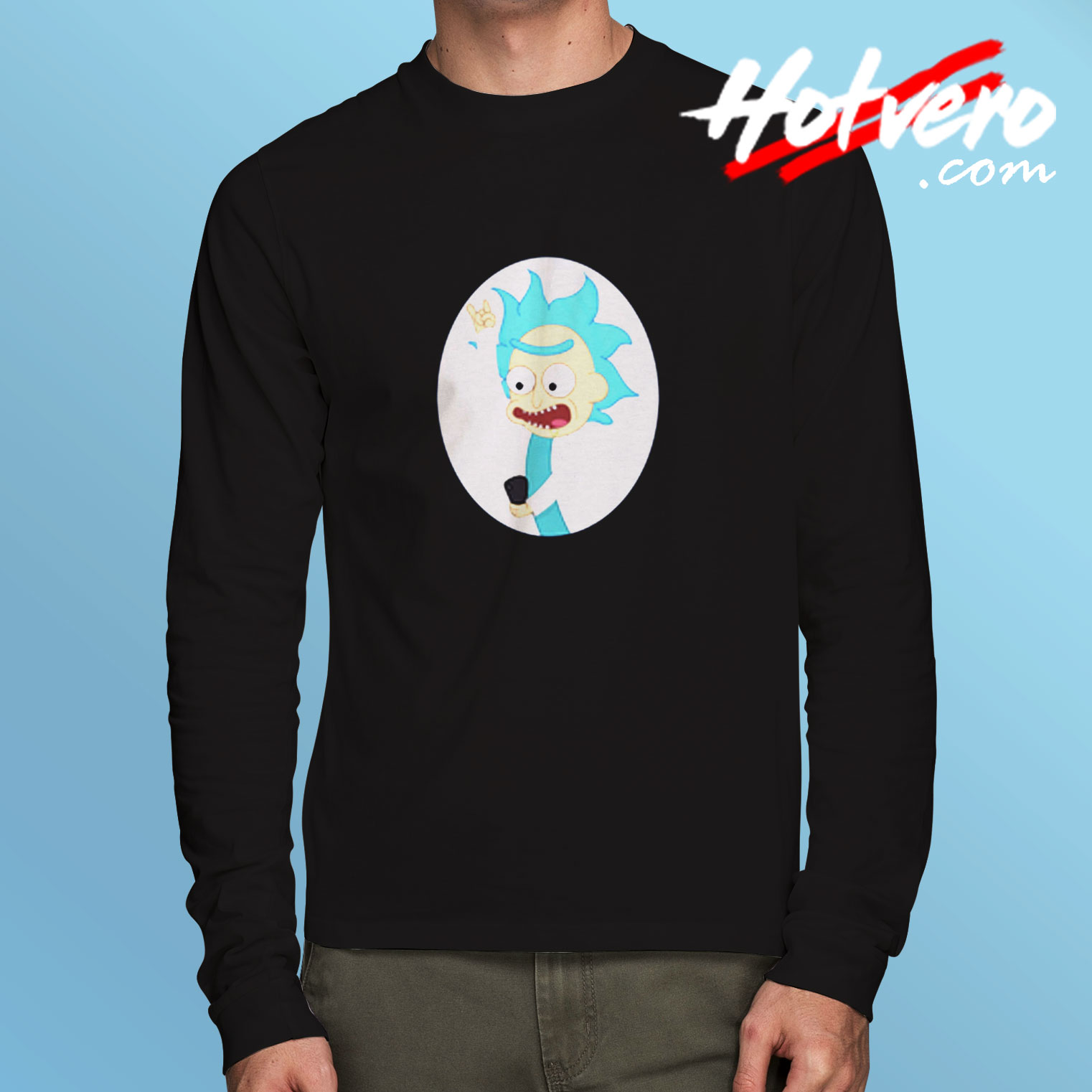 Rick And Morty Selfie Tiny Rick Girls Long Sleeve T shirt