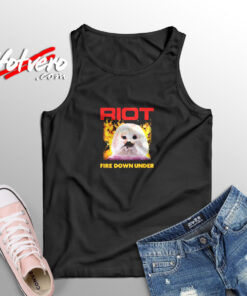 Riot Fire Down Under Heavy Metal Running Wild Aesthetic Sleeveless Shirt