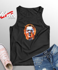 Rock Rebel Halloween Ii Michael Myers Flames Aesthetic Sleeveless Shirt