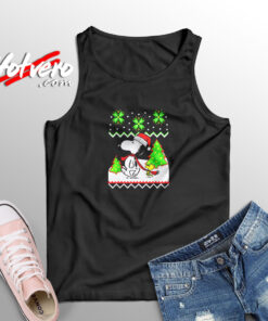 Santa Peanuts Snoopy And Woodstock Aesthetic Sleeveless Shirt