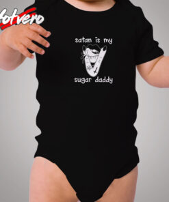 Satan Is My Sugar Daddy Awesome Cozy Baby Onesies