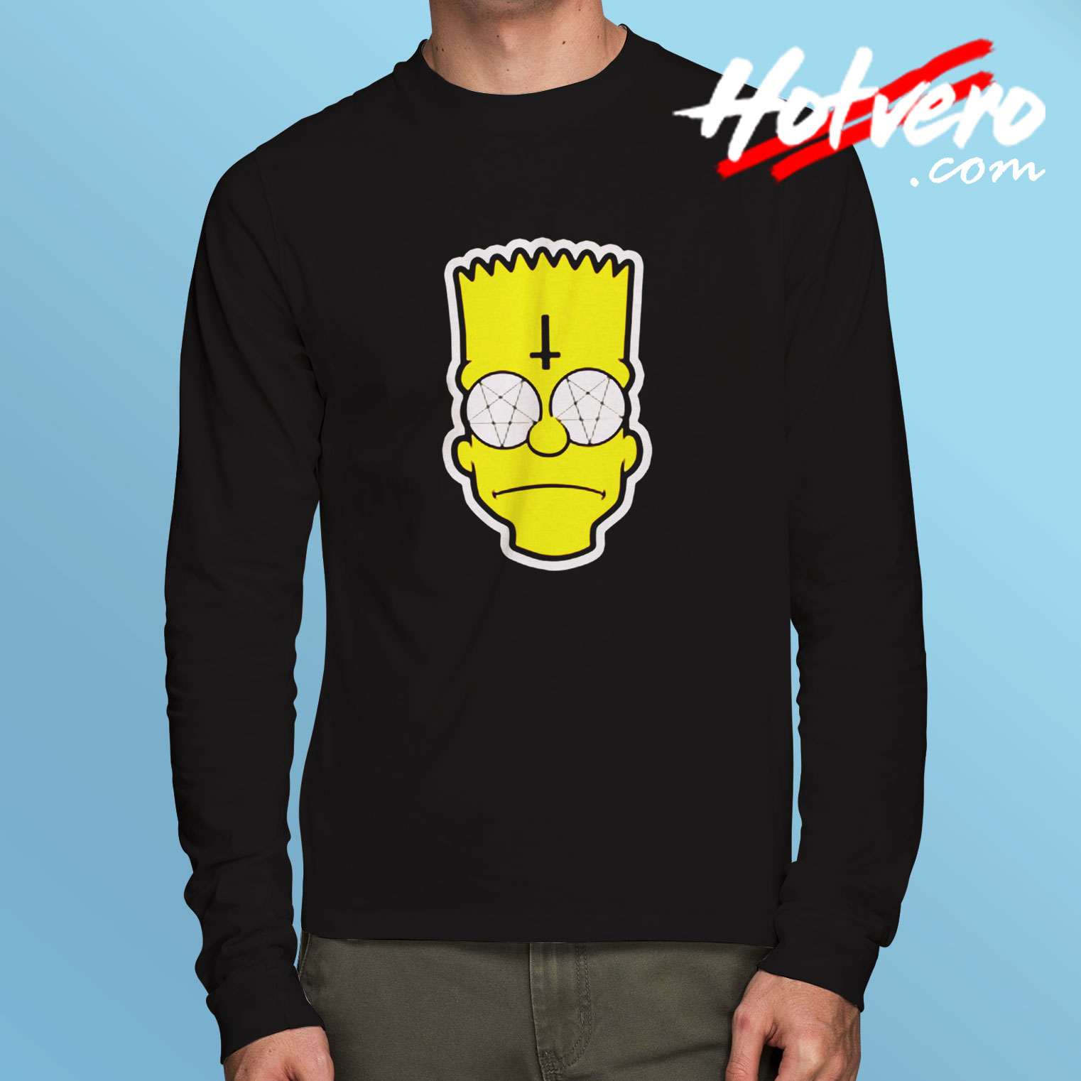 Satanic Bart Simpson Long Sleeve T shirt